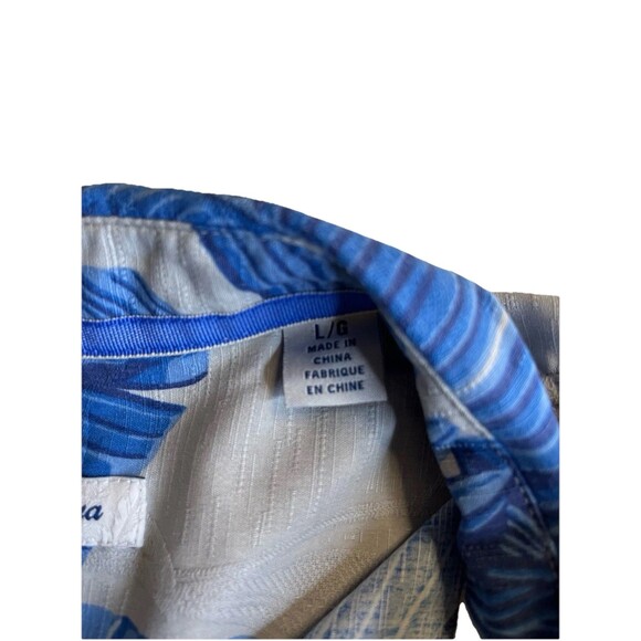 Tommy Bahama Mens L Blooming Palms Camp Shirt Breeze Overall Print Graphic - Picture 8 of 12